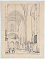 Transept of Aarhus Cathedral, Christen Købke Danish, Etching