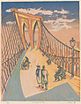 Brooklyn Bridge, Leon Bibel  American, Serigraph