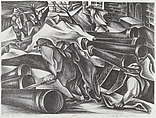 W.P.A. Leaners on Shovels, Bernece Berkman-Hunter  American, Lithograph