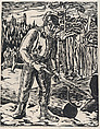 The Cant Hookman, Marie Bleck American, Woodcut