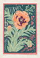 Poppy, Carroll Thayer Berry  American, Woodcut