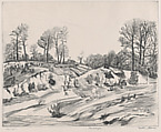 Landscape, Mortimer Borne  American, born Poland, Drypoint