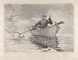 Fly Fishing, Saranac Lake, Winslow Homer  American, Etching (posthumous impression)