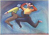 Dancers, Albert Carman  American, Five color lithograph