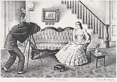 The Party Dress, Blendon Reed Campbell  American, Lithograph