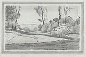 Landscape sketch, Bolton Brown American, Lithograph