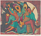 Jitterbug Swing, David Burke American, Color Woodcut