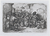Plate 3: a group of street musicians, from "Customs and Pastimes of the Spanish People", Francisco Lameyer y Berenguer  Spanish, Etching