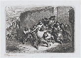 Plate 4: a street brawl, from "Customs and Pastimes of the Spanish People", Francisco Lameyer y Berenguer  Spanish, Etching