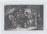 Plate 20: a priest giving food to the poor, from "Customs and Pastimes of the Spanish People", Francisco Lameyer y Berenguer  Spanish, Etching