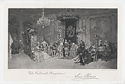 The Cardinal's Reception, Luis Alvarez Catalá  Spanish, Photogravure on chine collé