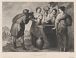 Rebecca and Eliezer, from "Gazette des Beaux-Arts", Achille-Isidore Gilbert  French, Etching