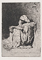 An Arabic man seated on the ground, head partly covered, Mariano Fortuny, 1838–1874  Spanish, Etching