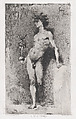 Victory: a naked youth standing facing left holding a statue of winged Victory in his right hand, Mariano Fortuny, 1838–1874  Spanish, Etching