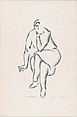 Lady Seated (Lithograph #48), William Samuel Schwartz American, Lithograph