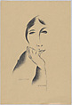 Woman’s Face (Lithograph #44), William Samuel Schwartz American, Lithograph