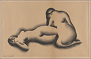 Two Nudes (Lithograph #26), William Samuel Schwartz American, Lithograph