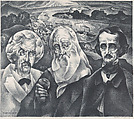 Three Men (Lithograph #60), William Samuel Schwartz American, Lithograph