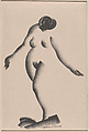 Nude Standing (Lithograph #24), William Samuel Schwartz American, Lithograph