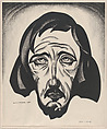 Man’s Face (Lithograph #11), William Samuel Schwartz American, Lithograph
