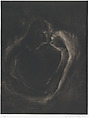 Mezzo Fist #2, Susan Rothenberg American, Mezzotint with collage