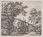 The Small Sloping Bridge, Anthonie Waterloo  Dutch, Etching
