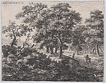 The Four Trees, Anthonie Waterloo  Dutch, Etching; second state of two