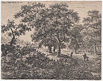 The Three Trees, Anthonie Waterloo  Dutch, Etching; first state of three
