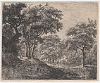 Twilight in the Woods, Anthonie Waterloo  Dutch, Etching; first state of two