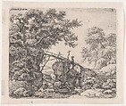 A Small Sloping Bridge, Anthonie Waterloo  Dutch, Etching