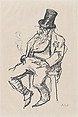 Werner Krauss as Schigolch, Emil Orlik  Austro-Hungarian, Lithograph