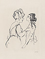 Margarete Kupfer as Magdalene and Hambach as Kadega di Santa Croce, Emil Orlik  Austro-Hungarian, Lithograph