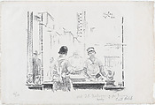 At the Lunch Counter, Childs Vth Ave, Emil Orlik  Austro-Hungarian, Lithograph