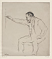Ferdinand Hodler at the Easel, Emil Orlik Austro-Hungarian, Drypoint, proof