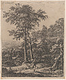 Apollo and Daphne, Anthonie Waterloo  Dutch, Etching; third state of three