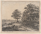 A Large Linden Tree Before an Inn, Anthonie Waterloo  Dutch, Etching; second state of three