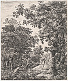 Landscape with Alpheus and Arethusa, from the Series of Six Mythological Scenes, Anthonie Waterloo (Dutch, Lille 1609–1690 Utrecht), Etching; second state of three