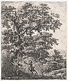 Landscape with Pan and Syrinx, from "Six Mythological Scenes", Anthonie Waterloo (Dutch, Lille 1609–1690 Utrecht), Etching; second state of three