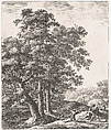 Landscape with Venus and Adonis, from the Series of Six Mythological Scenes, Anthonie Waterloo (Dutch, Lille 1609–1690 Utrecht), Etching; third state of three.