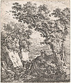 Tobias and the Angel, Anthonie Waterloo  Dutch, Etching; second state