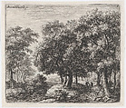 The Forest Lane (Les Deux Cavaliers), Anthonie Waterloo Dutch, Etching, first state of two