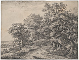 Two Men in a Hollow, Anthonie Waterloo  Dutch, Etching; first state of two