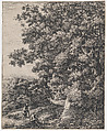 The Dog Drinking From a Stream, Anthonie Waterloo  Dutch, Etching; first state (trial proof) of three