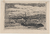 The Creek, Willem de Zwart Dutch, Etching, drypoint, and plate tone printed on japan vellum