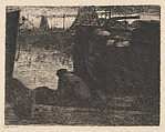 Dock Scene, Willem de Zwart Dutch, Etching, drypoint, and plate tone