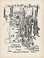Monsieur Benoît's Lament, Pierre Bonnard  French, Lithograph