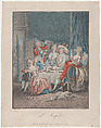 The Supper, Louis Marin Bonnet French, Stipple and wash manner