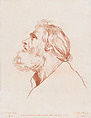 Bust Portrait of a Man with a Beard, Gilles-Antoine Demarteau French, Chalk manner in red