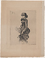 Woman Holding a Gift Box, Henri Boutet French, Etching and drypoint