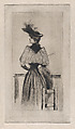 Young Woman Seen From Behind, Henri Boutet French, Etching